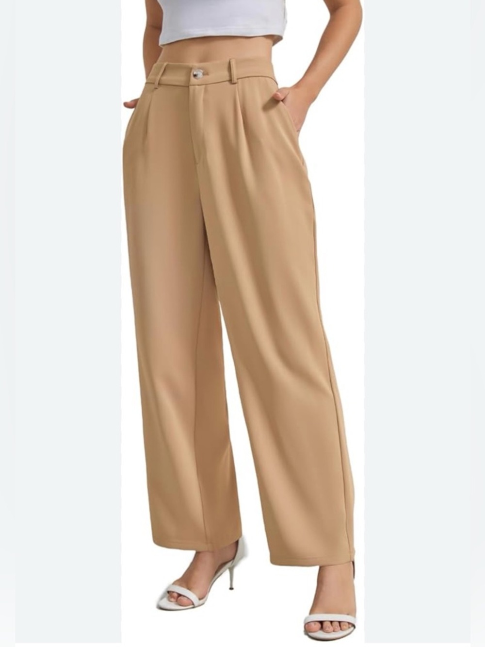 Club Monaco Tan Pleated trousers